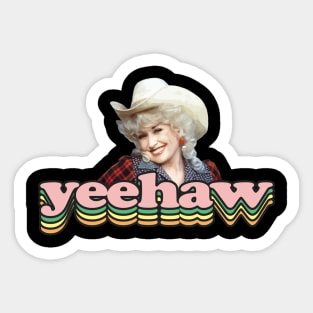 Yeehaw Dolly Cowboy Sticker